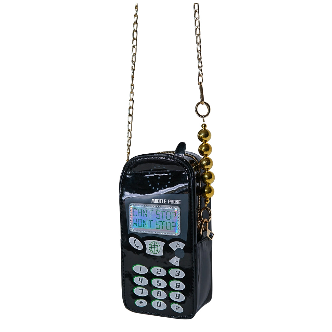 Cant Stop Retro Phone Bag (Black)