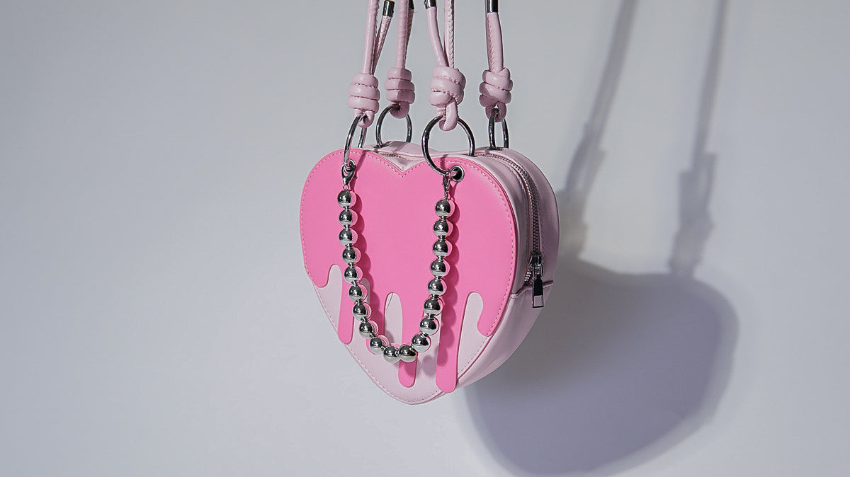 Drippin' Pink Heart 4-Piece Bag Set