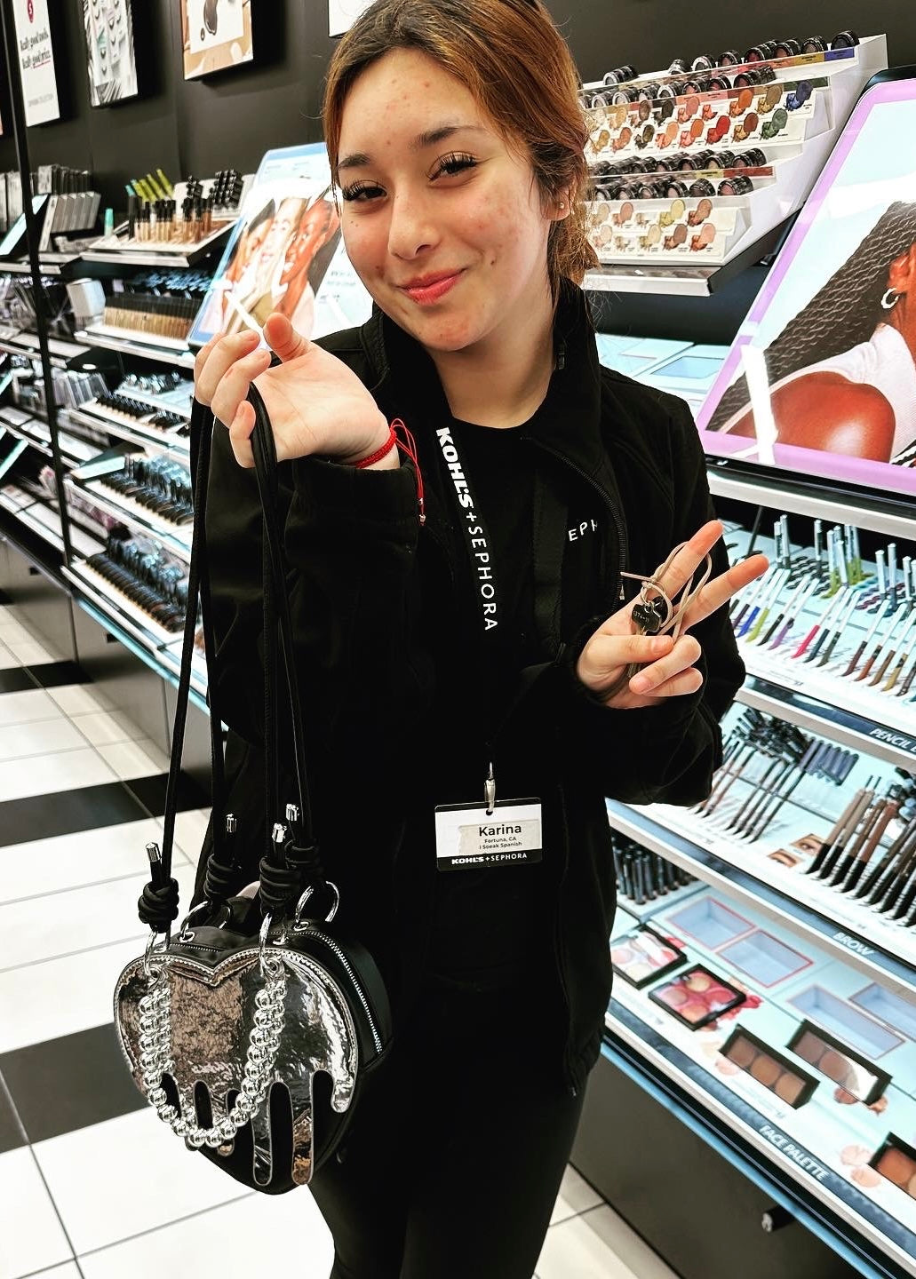 Drippin' Heart 4-Piece Bag Set (Black)
