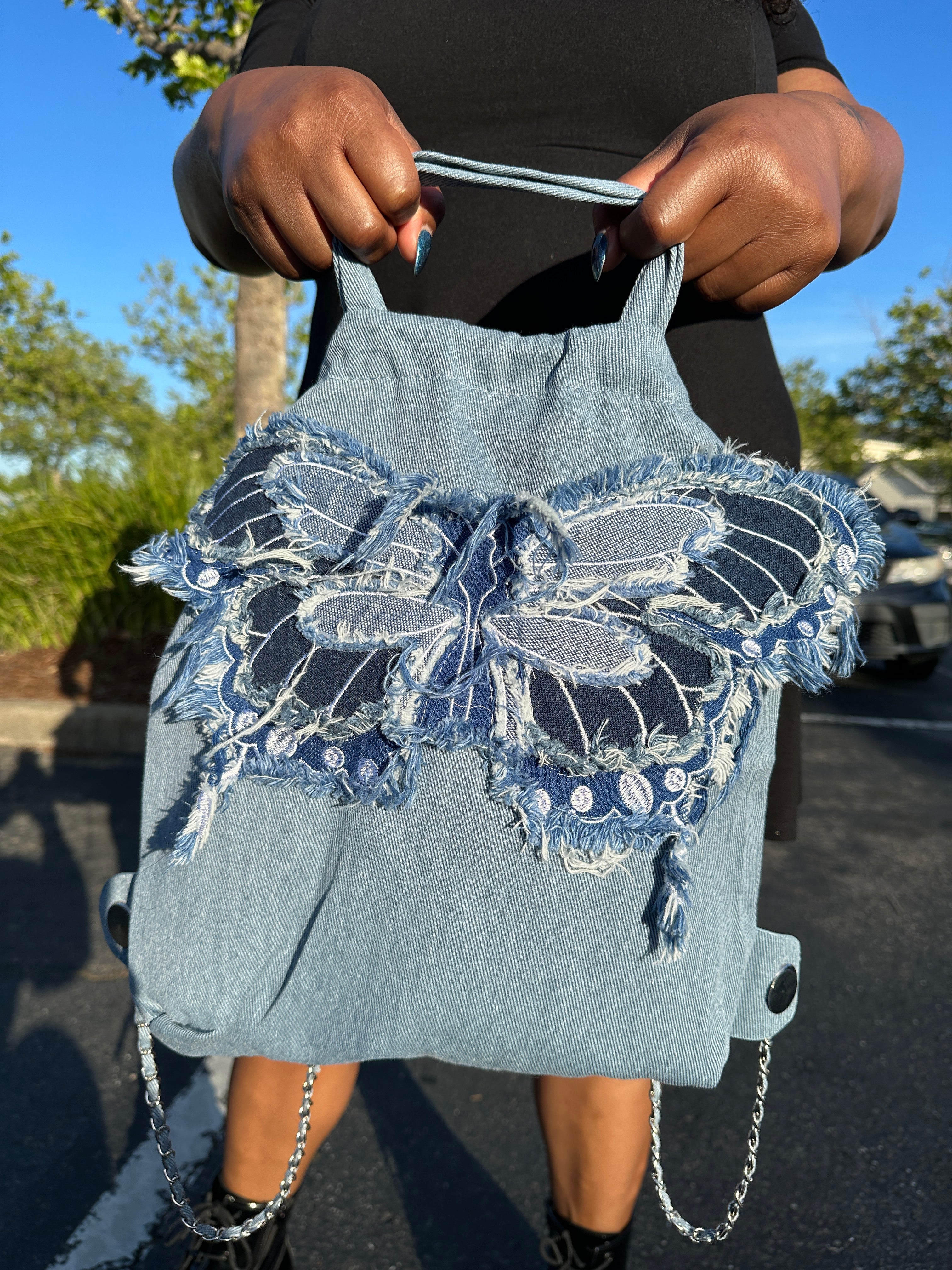 Denim Butterfly 3-Piece Set (Large)