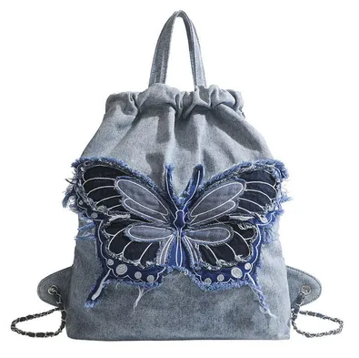 Denim Butterfly 3-Piece Set (Large)