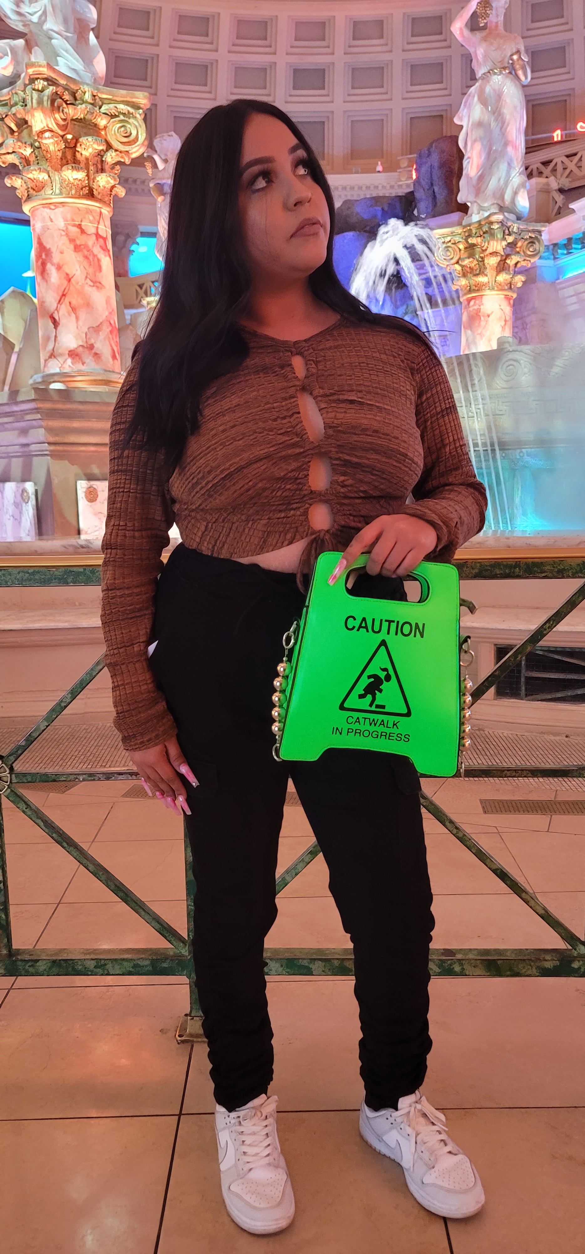 BBXO Pearl Catwalk Crossbody Neon Green