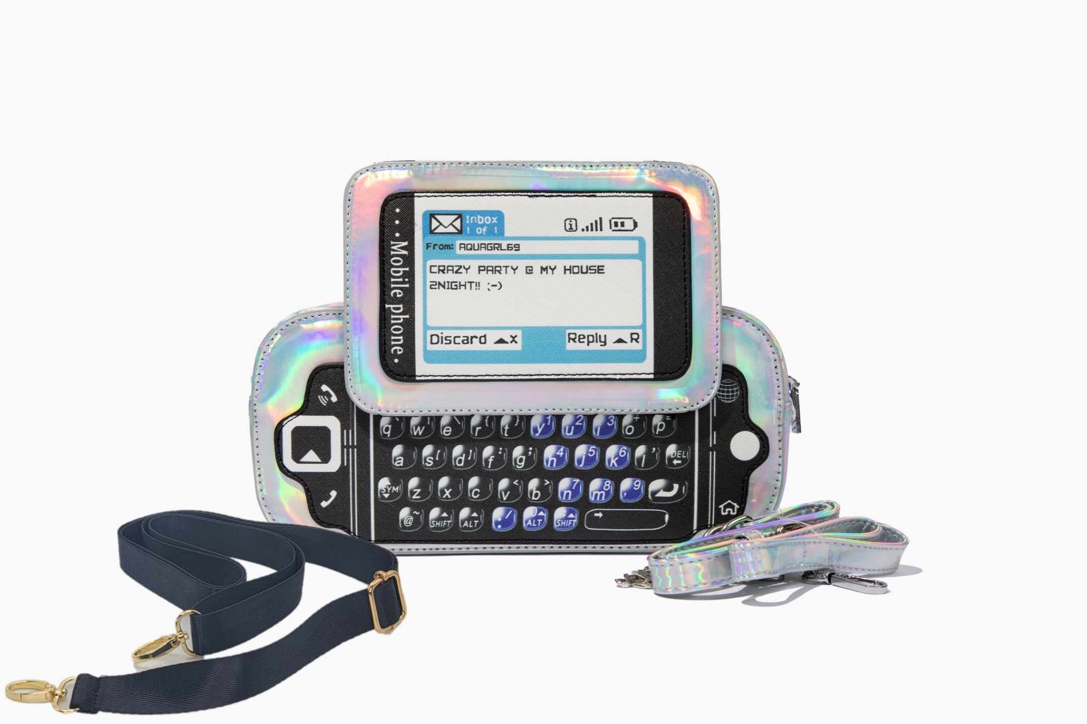 Digital Throwback Crossbody (Silver)