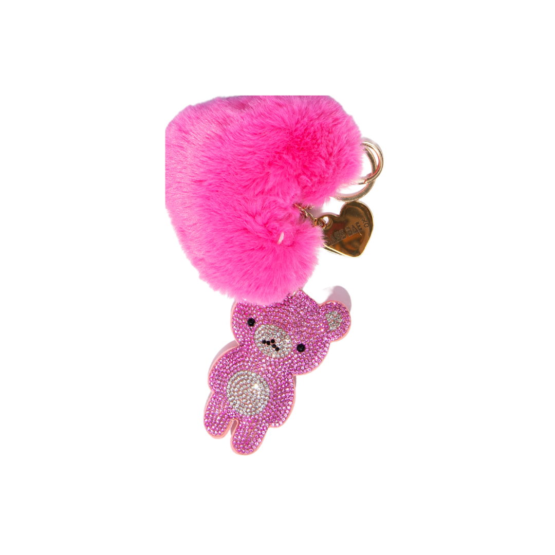 Icy Rhinestone Bears Keychain