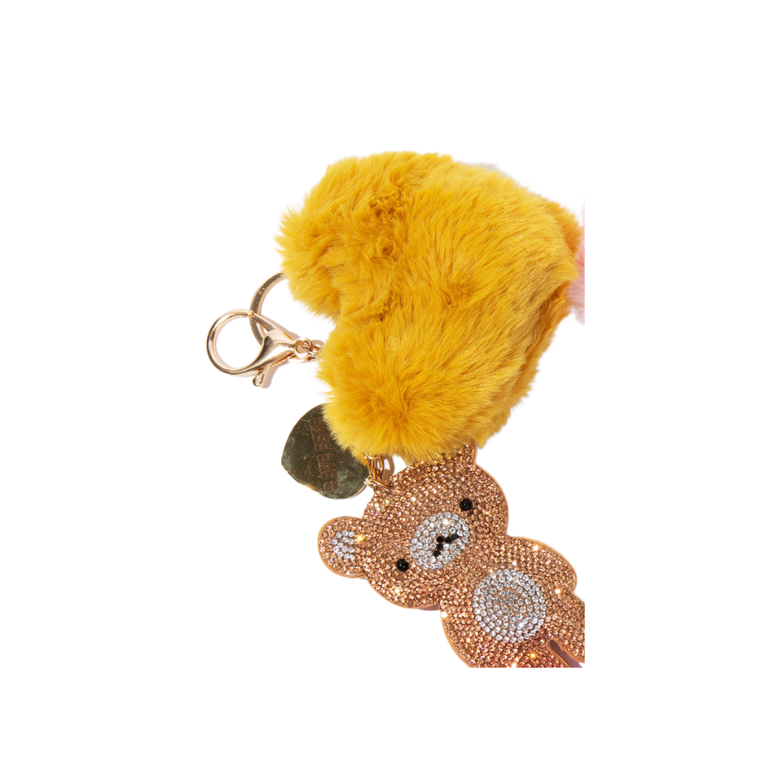 Icy Rhinestone Bears Keychain