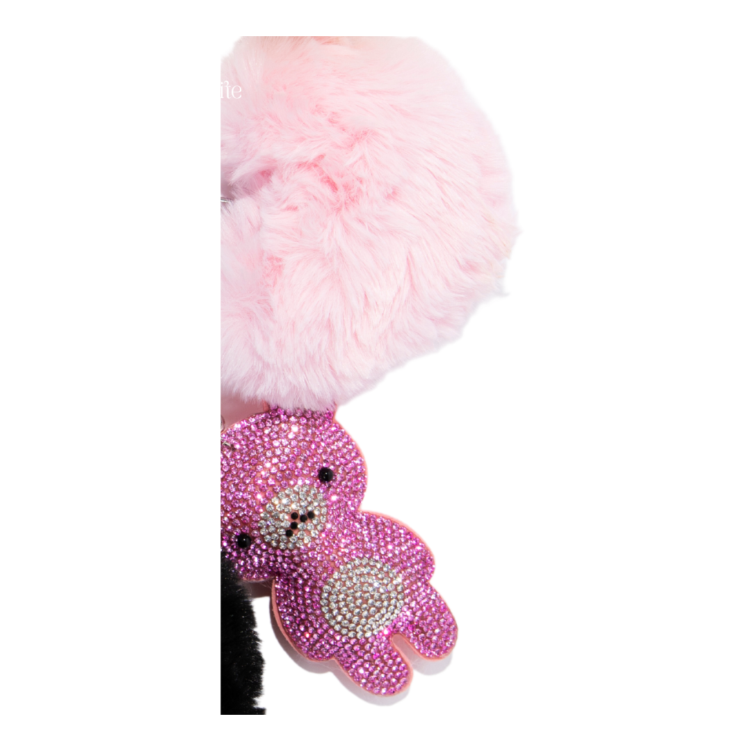 Icy Rhinestone Bears Keychain