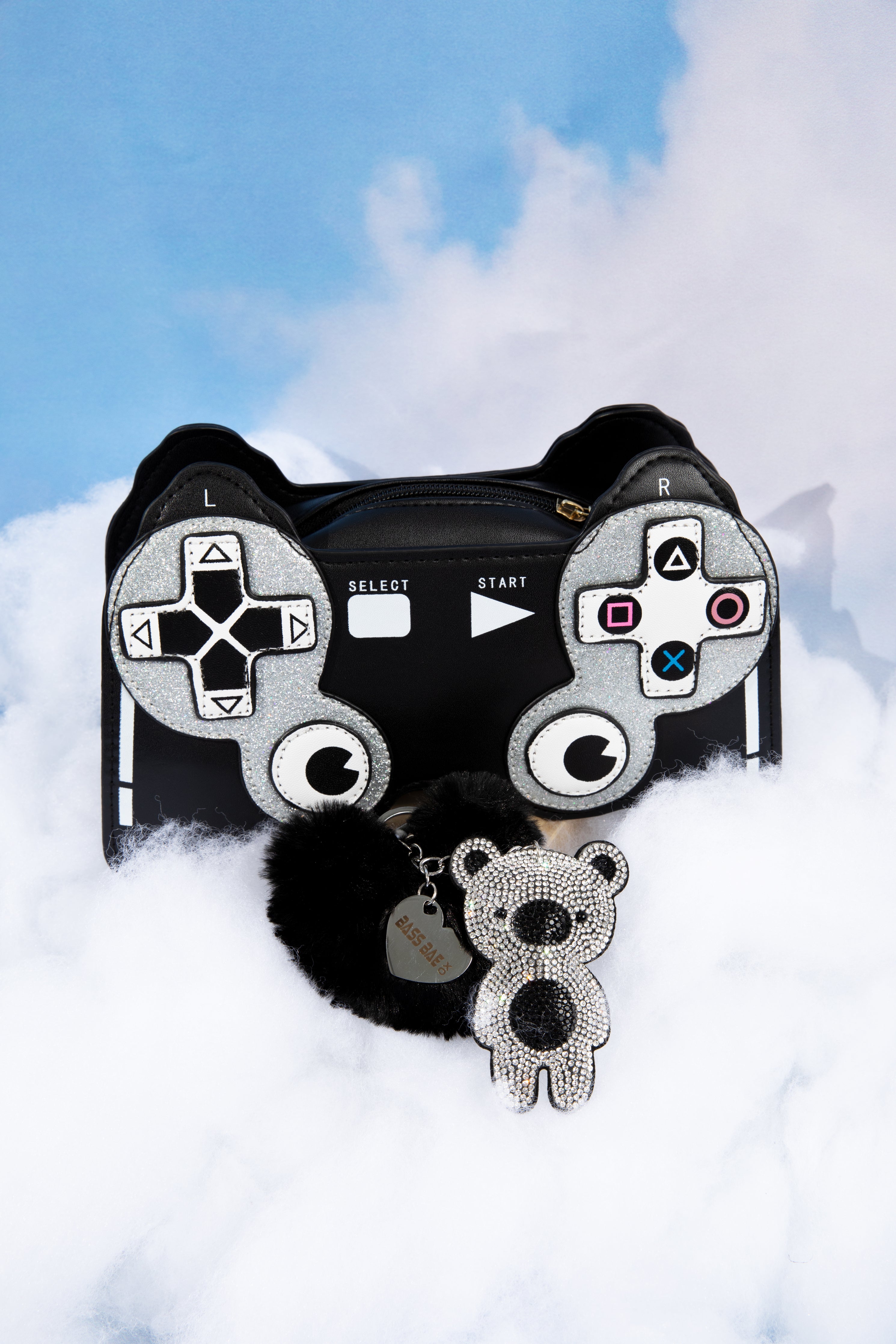 Icy Rhinestone Bears Keychain