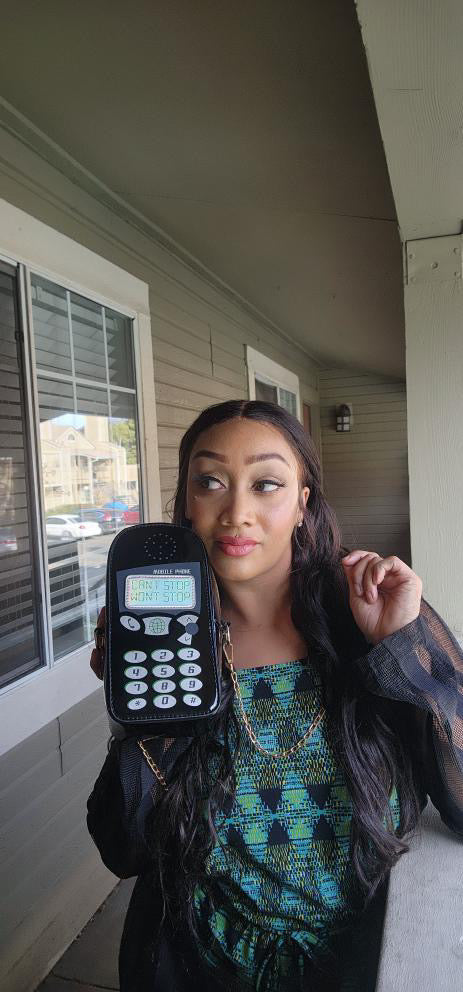 Cant Stop Retro Phone Bag (Black)